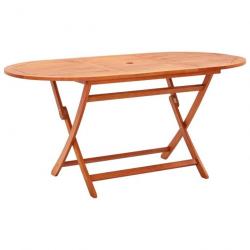 Table de jardin pliable 160x85x74 cm Bois d'eucalyptus solide 48703