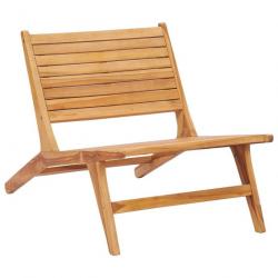 Chaise de jardin Bois de teck solide 49365