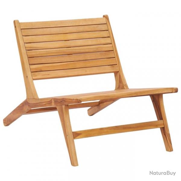 Chaise de jardin Bois de teck solide 49365