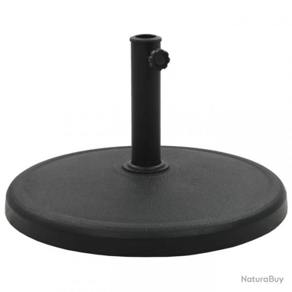 Socle rond de parasol Polyrsine 19 kg Noir 45197