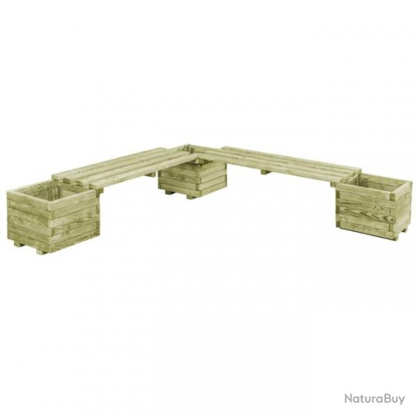 Banc de jardin  jardinires Bois de pin imprgn 44948