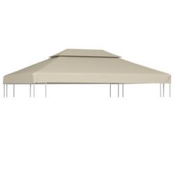 Recouvrement de remplacement d'auvent 310 g/m² 3 x 4 m Beige 40881