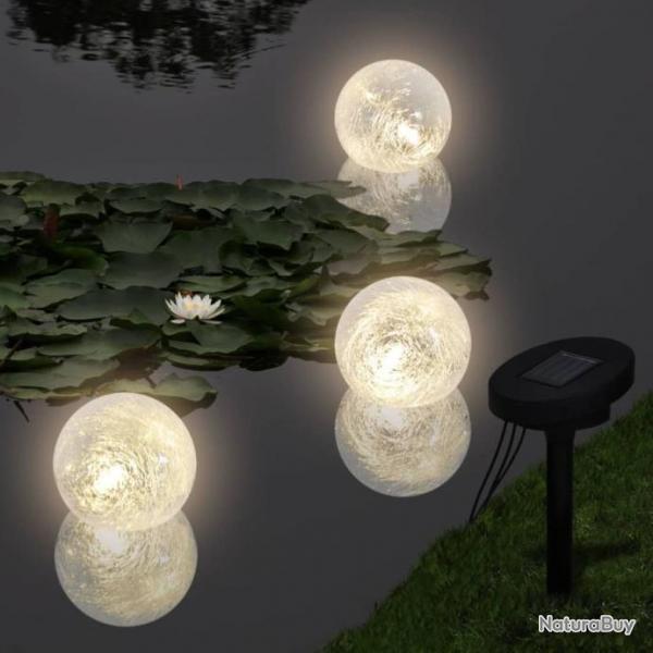 Boules solaires flottantes 3 LED pour tang piscine 40869