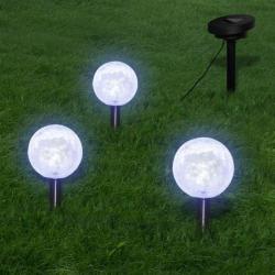 Lampes de jardin LED solaires 3 pcs avec piquet de sol 40870