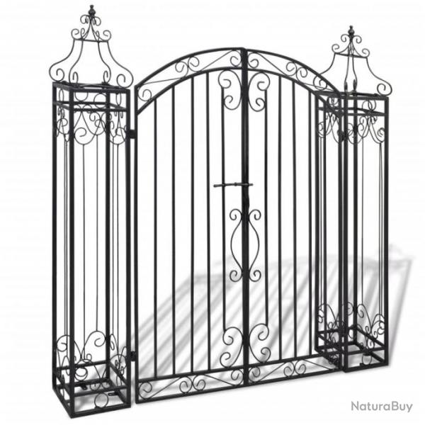 Portillon ornemental de jardin Fer forg 122 x 20,5 x 134 cm 40905