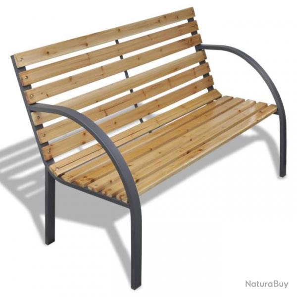 Banc de jardin 120 cm Bois et fer 41014