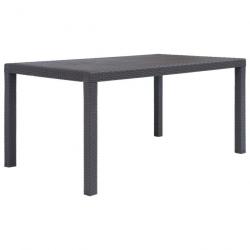 Table de jardin Marron 150x90x72 cm Plastique Aspect de rotin 45606