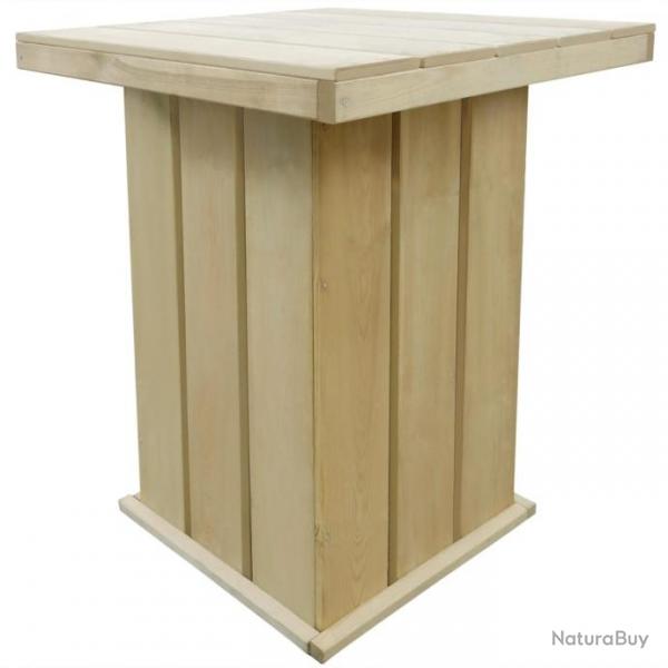 Table de bar 75x75x110 cm Pin imprgn 44910