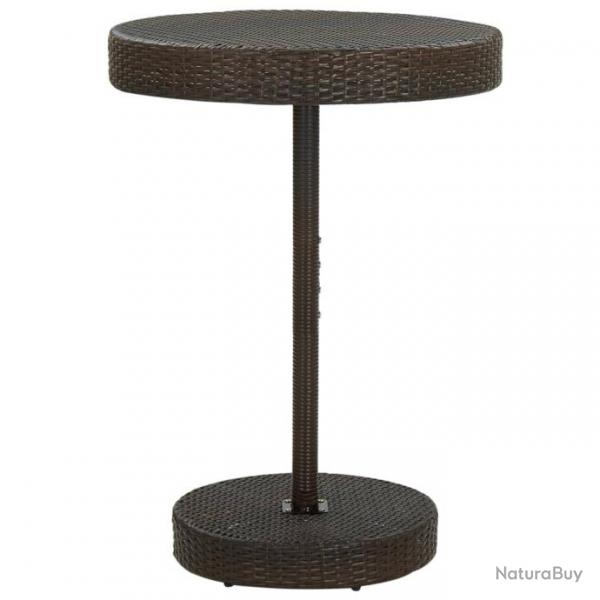 Table de jardin Marron 75,5x106 cm Rsine tresse 45858