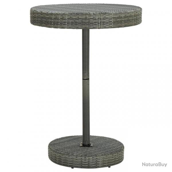 Table de jardin Gris 75,5x106 cm Rsine tresse