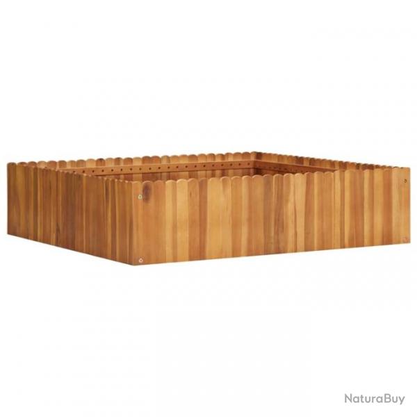 Lit surlev de jardin 100x100x25 cm Bois massif d'acacia 45922