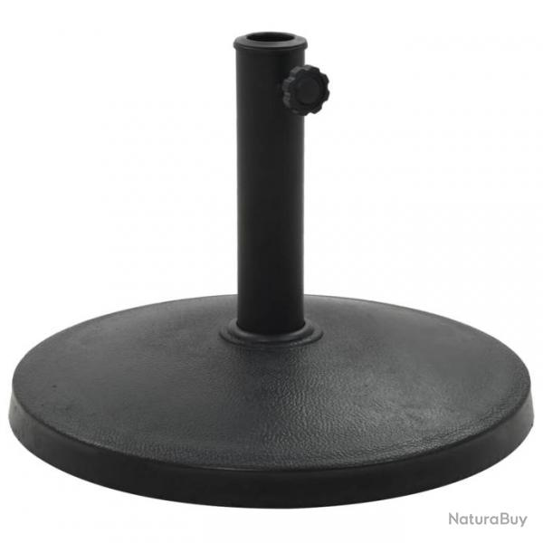 Socle rond de parasol Polyrsine 10 kg Noir 45196