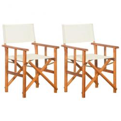 Chaises de metteur en scène 2 pcs Bois massif d'acacia 45946