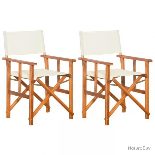 Chaises de metteur en scne 2 pcs Bois massif d'acacia 45946