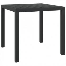 Table de jardin Noir 80 x 80 x 74 cm Aluminium et WPC 42790
