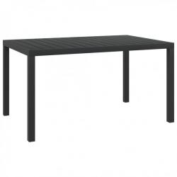 Table de jardin Noir 150 x 90 x 74 cm Aluminium et WPC 42791