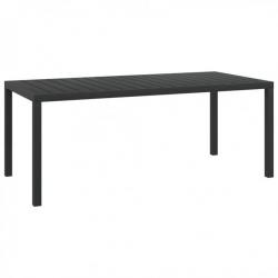 Table de jardin Noir 185 x 90 x 74 cm Aluminium et WPC 42792