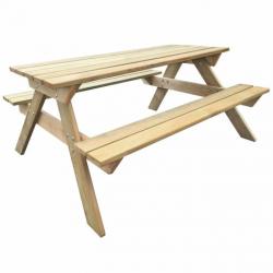 Table de pique-nique 150 x 135 x 71,5 cm Bois 41725