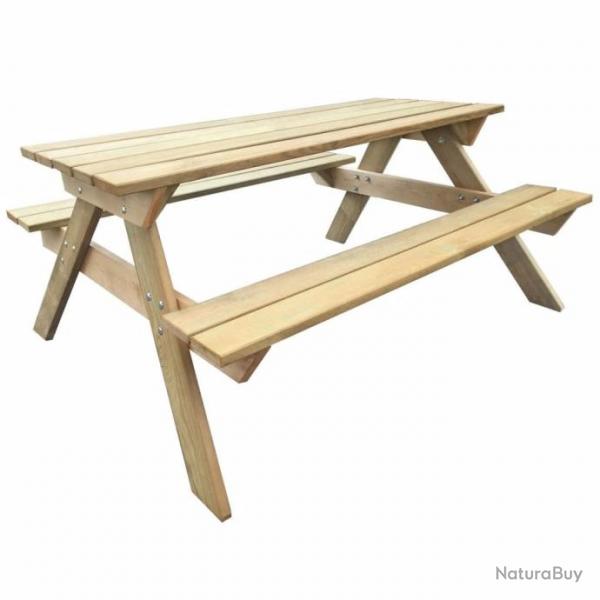 Table de pique-nique 150 x 135 x 71,5 cm Bois 41725