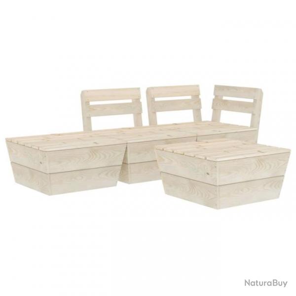 Salon de jardin palette 4 pcs Bois d'pica imprgn 3063712