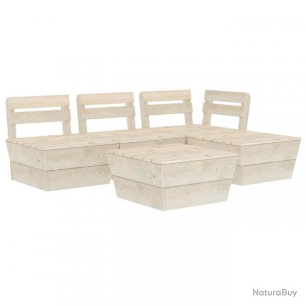 Salon de jardin palette 5 pcs Bois d'pica imprgn 3063714