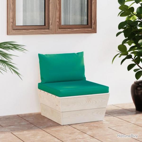 Canap central palette de jardin avec coussins pica imprgn 3063365