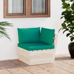 Canapé d'angle palette de jardin avec coussins Épicéa imprégné 3063353