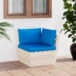 Canapé d'angle palette de jardin avec coussins Épicéa imprégné 3063352