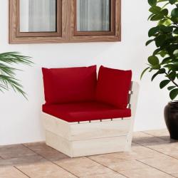 Canapé d'angle palette de jardin avec coussins Épicéa imprégné 3063354