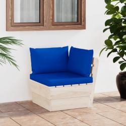 Canapé d'angle palette de jardin avec coussins Épicéa imprégné 3063358