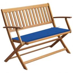 Banc de jardin avec coussin 120 cm Bois d'acacia massif 3064249