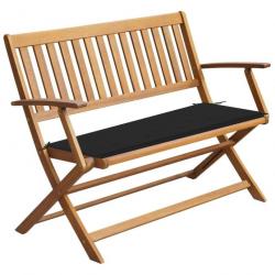 Banc de jardin avec coussin 120 cm Bois d'acacia massif 3064246