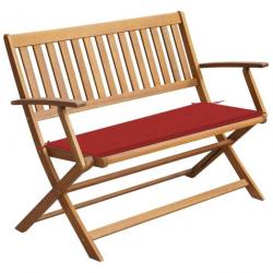 Banc de jardin avec coussin 120 cm Bois d'acacia massif 3064245