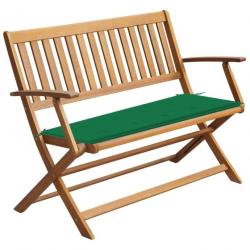 Banc de jardin avec coussin 120 cm Bois d'acacia massif 3064244