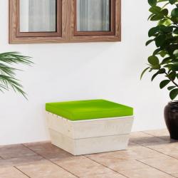 Repose-pied palette de jardin avec coussin Épicéa imprégné 3063383