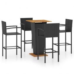 bar de jardin 5 pcs Noir 3064866