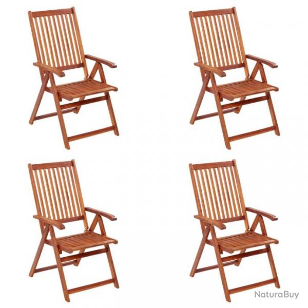 Chaises pliables de jardin 4 pcs Bois d'acacia solide 3065515