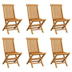 Chaises pliables de jardin 6 pcs Bois de teck solide 3065527