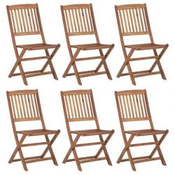 Chaises pliables de jardin 6 pcs Bois d'acacia solide 3065522