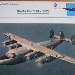 FICHE  AVIATION  TYPE  APPAREIL  D ENTRAINEMENT   / HANDLEY  PAGE MARATHON  G BRETAGNE