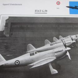 FICHE  AVIATION  TYPE  APPAREIL  D ENTRAINEMENT   / FIAT G 59  ITALIE