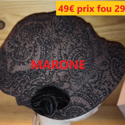 CASQUETTE FEMME "MARONE ITALIE"  couleur marron/noir    T U        DB083