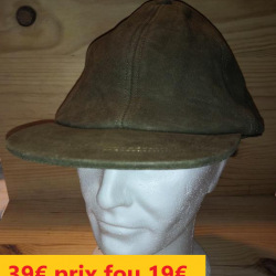 CASQUETTE LOVERGREEN CUIR KAKI  T U           LG00769