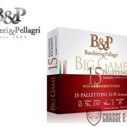 Pack de 10 Chevrotines B&P Big Game Pallettoni 15g 56 Gr Cal 12/70