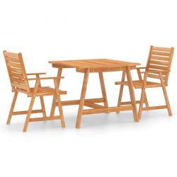 Mobilier de salle à manger salon de jardin 3 pcs Bois d'acacia solide 3057842