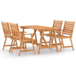 Mobilier de salle à manger salon de jardin 5 pcs Bois d'acacia solide 3057844