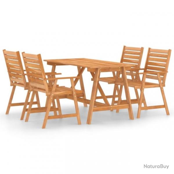 Mobilier de salle  manger salon de jardin 5 pcs Bois d'acacia solide 3057844