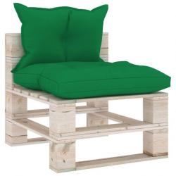 Canapé de milieu palette de jardin avec coussins Bois de pin 3066076