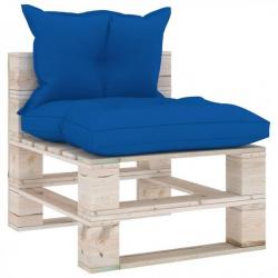 Canapé de milieu palette de jardin avec coussins Bois de pin 3066079