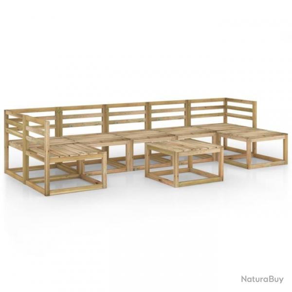 Salon de jardin 8 pcs Bois de pin imprgn de vert 3065309